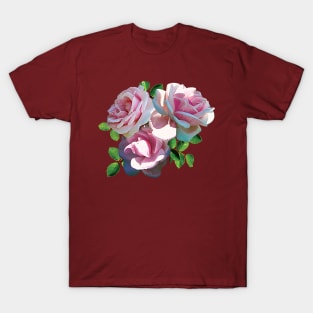 Roses - Light Pink Rose Heart T-Shirt